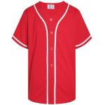 Pullonsy Blank Baseball Jersey for Men Women Hip-Hop Hipster Shirts Button Down Party Tops,White Stripe Red Jersey,Size S
