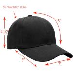 Wholesale Bulk Lot 12-Pack Baseball Cap Adjustable Size Plain Blank Solid Color (12-Pack Black)
