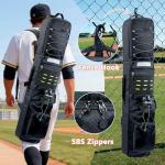 VIGEGARI Baseball Bat Bag Backpack Holds 4 Bats, Slim Bat-Focused Design for Youth & Adults, Baseball Bag with Fence Hook, Padded Bat Case with Ball Pocket, Softball & T-Ball Bat Carrying Bag