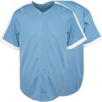 MESOSPERO Plain Button Down Blank Baseball Jersey Short Sleeve Hipster Hip Hop T Shirts (XX-Large, Light-Blue)