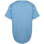 MESOSPERO Plain Button Down Blank Baseball Jersey Short Sleeve Hipster Hip Hop T Shirts (XX-Large, Light-Blue)