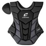 Champro Optimus Pro Plus Ergonomic Baseball Catcher’s Chest Protector for Commotio Cordis with Removeable Shoulder Cap, 15.5", Black