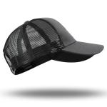 American Flag Trucker Hat - Snapback Hat, Baseball Cap for Men Women - Breathable Mesh Side, Adjustable Fit - for Casual Wear Dark Gray/Black