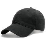 FURTALK Unisex Vintage Washed Unstructured Baseball Cap Washed Cotton Adjustable Dad Hat Black