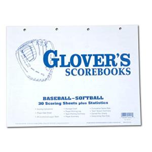 Glovers Scorebooks Baseball/Softball Scoring and Stats Sheets (30 Games)