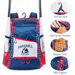 VIGEGARI Baseball & Softball Bag for Youth & Adult with 4 Bat Sleeves, Shoe Compartment, Baseball Backpack for T-Ball, Softball Equipment, Baseball Gear, Boys 8-12