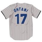 HOPSHION 17 Stripes Baseball Jersey Short Sleeve Button Shirts Gifts for Fans HF024-Grey-L