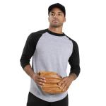 Augusta Sportswear Mens Baseball Jersey - Crew Neck, 3/4 Sleeve, Soft Cotton Blend for Practice and Game Day Wear 7K