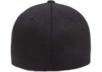 Flexfit Men's Wooly Combed Twill Fitted Baseball Cap, Black, Large-X-Large