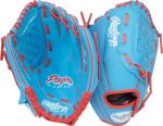 Rawlings | Player's Series Youth Baseball Glove | 10.5" | Right Hand Throw | Columbia Blue/Scarlet