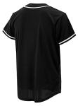 Baseball Jersey for Men and Women, Baseball Shirts for Custom Button up Shirt,Hipster Hip Hop Sports Uniforms(Black,L)