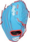 Rawlings | Player's Series Youth Baseball Glove | 10.5" | Right Hand Throw | Columbia Blue/Scarlet