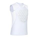 QBK Toddler Baseball Chest Protector Softball Padded Compression Shirt Heart Sternum Guard for T Ball & Football (White,5T)