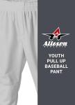 Alleson Athletic Youth Pull on Baseball Pants, Grey, Small