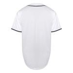 NJKA Blank Plain Hip Hop Hipster Button Down Baseball Jersey, Short Sleeve Active T Shirts (White, X-Large)