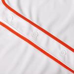 MESOSPERO Blank Jersey Plain Hipster Hip Hop for Men Button-Down Baseball Jersey Short Sleeve Shirt White Black Red Grey S-3XL (White Orange, Medium)