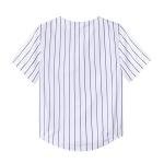 Mowbeat Boys Baseball Jersey Stripe Kids Girls Hip Hop T Shirts Short Sleeve Button Down Sport Jersey Shirt