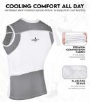 Exxact Sports Youth Baseball Chest Protector, Padded Sternum Heart Guard Shirt, Softball Chest Protector Girls Youth (White, YM)