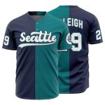 CUEJDSA Stitched #29 Baseball City Jersey for Men Fans Baseball Shirts Costume (Blue Green, Size XL)