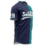 CUEJDSA Stitched #29 Baseball City Jersey for Men Fans Baseball Shirts Costume (Blue Green, Size XL)