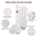 KRUI Baseball Leg Guard, Batter's Leg Guard Softball and Baseball Shin and Foot Guard with Adjustable Straps for Youth and Adult