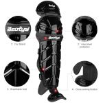 Beutyal Baseball Softball Catcher Leg Guards Shin Guards Adult 15 Inch