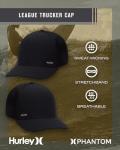 Hurley Men's League Dri-Fit Snapback Baseball Cap, Black, One Size