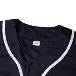 Youth Baseball Jersey Blank Boys T Shirt Button Down Hip Hop Fashion Sport Shirts Tops for Girls S-XL (Small,Youth Navy)