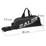 EALER Baseball Bat Tote Bag & T-ball, Softball Equipment Bag - Gear for Kids, Youth, and Adults Holds Bat, Helmet, Glove, Cleats, Shoes and More（Black）