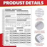 Maitys 2 Pcs Side by Side Baseball Scorebook 11 x 8.5 Inches Softball Score Keeping Book 25 Games Scorebook with Pitch Count Individual Player Stats Batting Average Chart for Coaches Sporting Goods