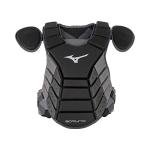 Mizuno Samurai Baseball Chest Protector 15", BLACK-GREY