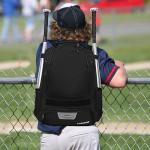 LARIPOP Youth Baseball Bat Backpack with Fence Hook, Separate Shoe Compartment, Waterproof Storage Bag for Bats, Helmet, Gloves, Cleats, Ideal for Baseball, Softball & T-Ball Players