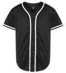 QTWW INC Mens Baseball Jersey Button Down Blank Solid Color Short Sleeve Shirts Hipster Hip Hop Active Team Sports Uniforms,Black,XXXL