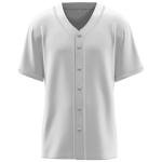 Sianline Baseball Jerseys Blank Button Down Shirts Plain Casual Short Sleeve Hipster Hip Hop Sports Adults Uniforms White