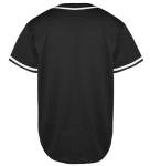 QTWW INC Mens Baseball Jersey Button Down Blank Solid Color Short Sleeve Shirts Hipster Hip Hop Active Team Sports Uniforms,Black,XXXL
