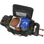 TUGUAN Large Baseball Softball Duffle Bag, 3 in 1 Baseball Equipment Duffel Backpack for Adult Youth, 65L Bat Bag with Shoes Compartment - 2 Bat Sleeves Fence Hook Hidden Dual Straps, Camo