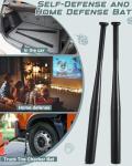 Simgoing 3 Pcs Alloy Baseball Bat 28 Inch 35 oz One Hand Metal Training Bat for Home Car Self Defense Baseball Practice DIY Craft Truck Tire Checker