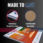 Covey Sports Premium Baseball Scorebook with Oversized 14x11 Pages - Season-Long Softball Score Keeping Book for 50 Games - 15-Player Lineup with Pitch Count Tracker and Stats Tracking