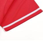 DEHANER Red Baseball Jersey for Men Women Boyfriend Girlfriend Hip Hop Button Down Up T-Shirts Outfits White Stripe-Red Jersey Size Small