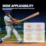 Vigitspo Professional Wood Baseball Bat 21-34 Inch，High-Density Maplewood for High Impact Resistance & Durability, Perfect for Baseball Training & Games(Brown, 30, Inches, -3)
