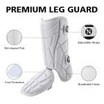 Norespnea Batter's Leg Guard, Baseball Shin Guard, Batter's Baseball Softball Leg Guard for Youth and Adult -White(Youth)