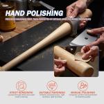 Vigitspo Professional Wood Baseball Bat 21-34 Inch，High-Density Maplewood for High Impact Resistance & Durability, Perfect for Baseball Training & Games(Brown, 30, Inches, -3)