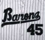 Tocament 90s Outfit for Men and Women,Barons #45 Unisex Hip Hop Clothes,Baseball Jersey Shirts for Party Baseball Gift White XL