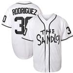 Phoneutrix Benny 'The Jet' Rodriguez 30 The Sandlot Legends #23 Bel Air Short Sleeve 3D Print Fashion Baseball Jersey (30 White, Small)