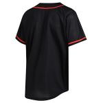 Pullonsy Black Blank Baseball Jersey for Men Women Adult 80s 90s 00s 10s Hip Hop Hipster Button Down T-Shirts Red Stripe-Black Jersey,Men Size Small