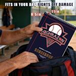 HIGHRAZON Baseball Softball Scorebook, 35 Games 9 Innings 8.5" x 11" Large Print, Score Keeping Book for Stats with Stickers, Baseball Softball Score Book for Scorekeeper, Coach, Family (Vertical)