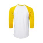 Soffe Classic Baseball Jersey, White/Gold, XX-Large