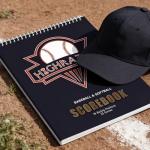 HIGHRAZON Baseball Softball Scorebook, 35 Games 9 Innings 8.5" x 11" Large Print, Score Keeping Book for Stats with Stickers, Baseball Softball Score Book for Scorekeeper, Coach, Family (Vertical)