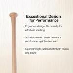 Secotan Wood Baseball Training Bat - Durable and Sturdy Wooden Bat - Ideal for Softball Hitting Practise - Versatile Design Bats (Clear Wood, 32 Inch)