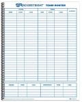 Score It Right Little Blue Baseball/Softball Scorebook – Premium Score Keeping Book – 16 Player - 24 Game Scorebook with Pitch Count, Individual Player Stats, Batting Average Chart - 9.25" x 12"